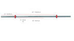YORK® 5.5' Spinlock Tubular Weight Bar w/ Collars