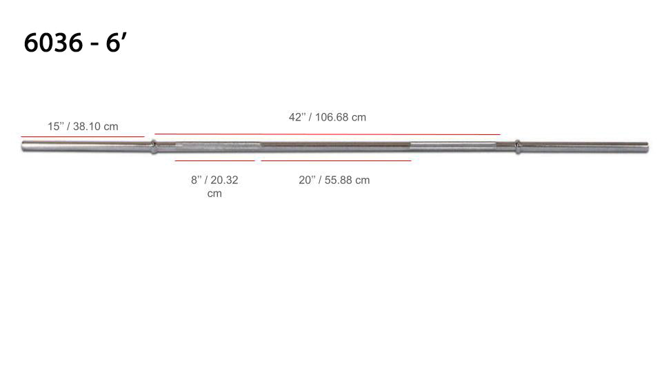 YORK® Chrome Deluxe Weight Bar w/ Fixed Inner Collars