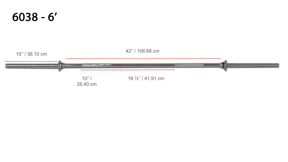 YORK® Chrome Spin-Lock Weight Bar with Collars