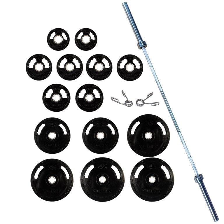 YORK® G-2 Rubber Olympic Plate Set