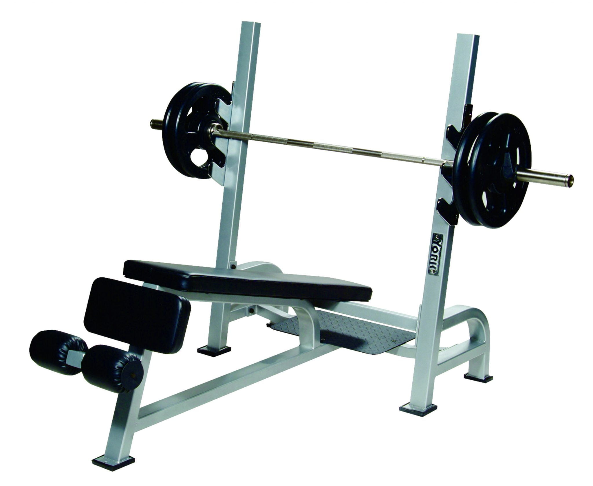 Olympic Decline Bench Press w/ Gun Racks| Benches | York Barbell