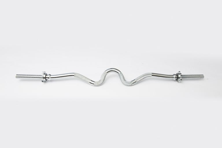YORK® Chrome Spin-Lock Super Curl Bar w/ Spin-Lock Collars