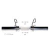YORK®  20" Olympic Dumbbell Handle w/ Spring Clip Collars