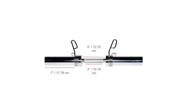 YORK®  20" Olympic Dumbbell Handle w/ Spring Clip Collars