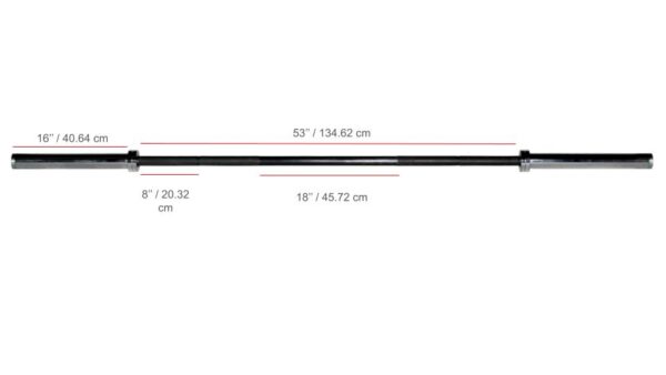 SKU 32120 YORK® 7' International Black Oxide Weight Bar - 32mm