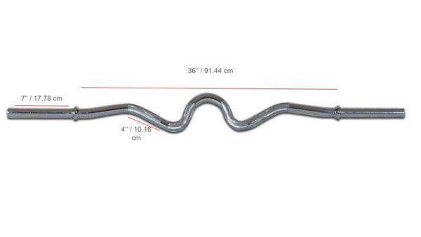 SKU 6003 YORK® Chrome Super Curl Bar w/ Fixed Inner Collars