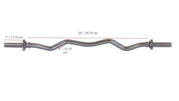 YORK® Chrome Spin-Lock Curl Bar w/ Spin-Lock Collars