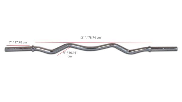 YORK® Chrome Curl Bar w/ Fixed Inner Collars