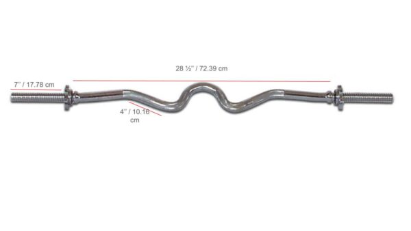YORK® Chrome Spin-Lock Super Curl Bar w/ Spin-Lock Collars