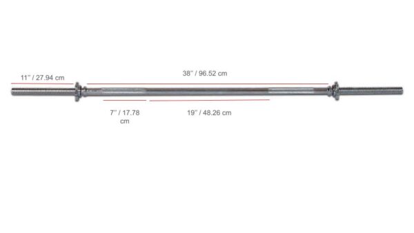 SKU 6025 YORK® Chrome Spin-Lock Weight Bar with Collars