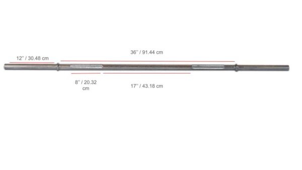 YORK® Chrome Deluxe Weight Bar w/ Fixed Inner Collars