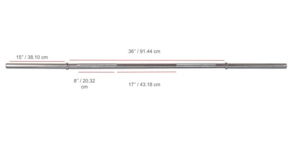 YORK® Chrome Deluxe Weight Bar w/ Fixed Inner Collars
