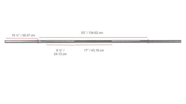 YORK® Chrome Deluxe Weight Bar w/ Fixed Inner Collars