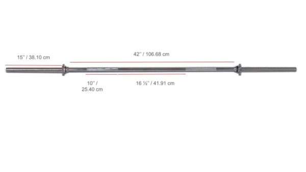 SKU 6038 YORK® Chrome Spin-Lock Weight Bar with Collars