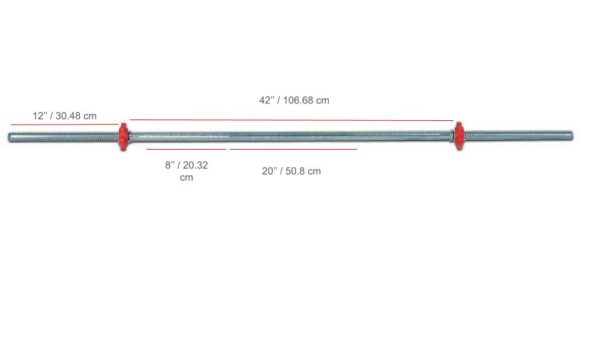 SKU 6029 YORK® 5.5' Spinlock Tubular Weight Bar w/ Collars