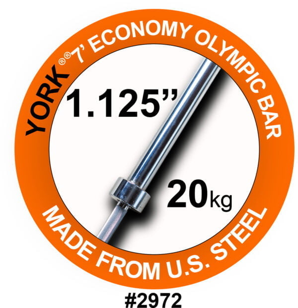 YORK® 7' Olympic Weight Bar With Steel Sleeves