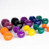 YORK vinyl dumbbells collection - angled view
