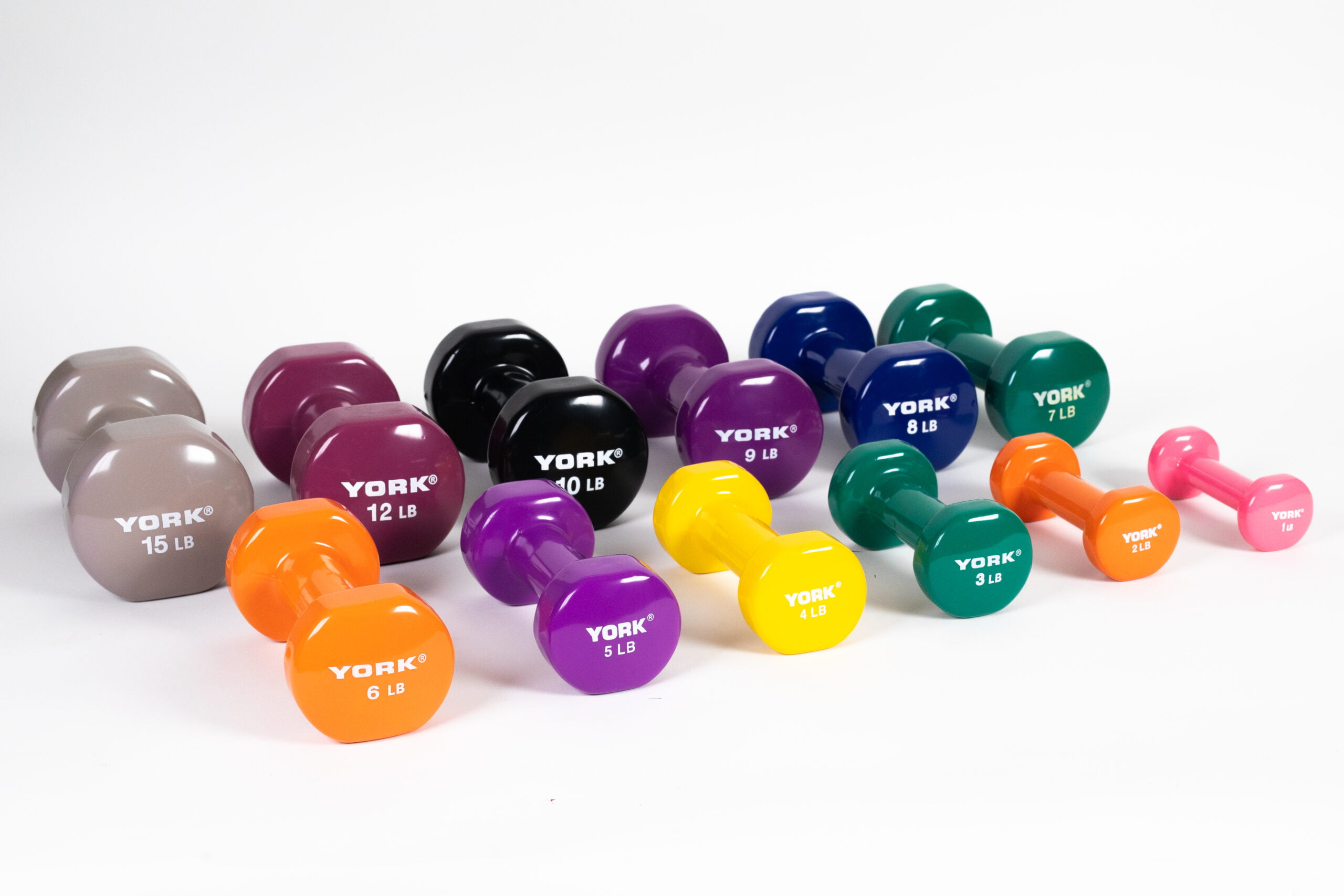 YORK Single Vinyl Dipped Dumbbell York Barbell