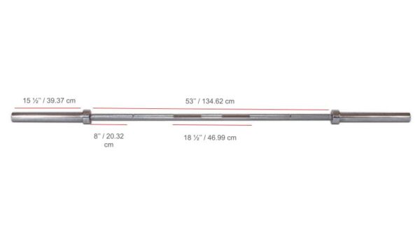 YORK® 7 FT Olympic Bar Chrome 1000 LB Rated