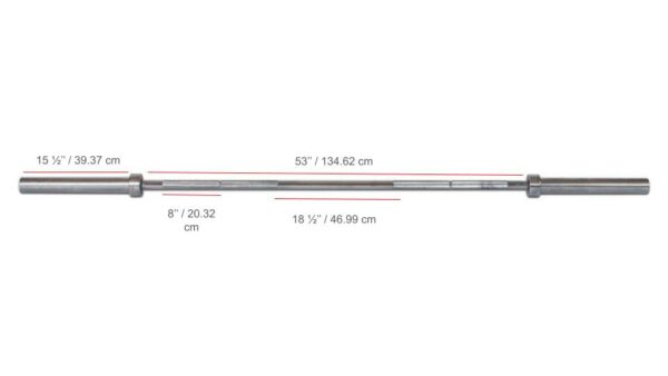 SKU 2979 York® 7ft Olympic Chrome Bar - 500lb Rated